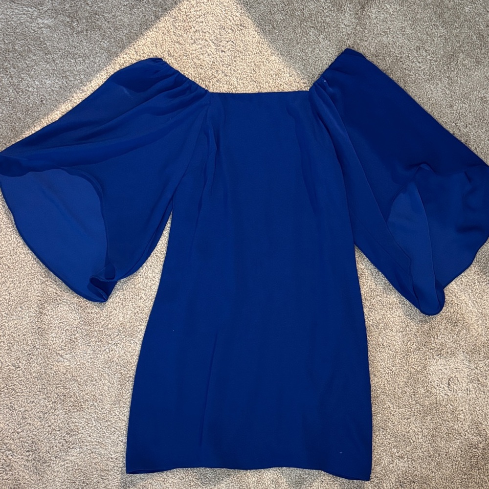 Elegant Blue Off-Shoulder Dress